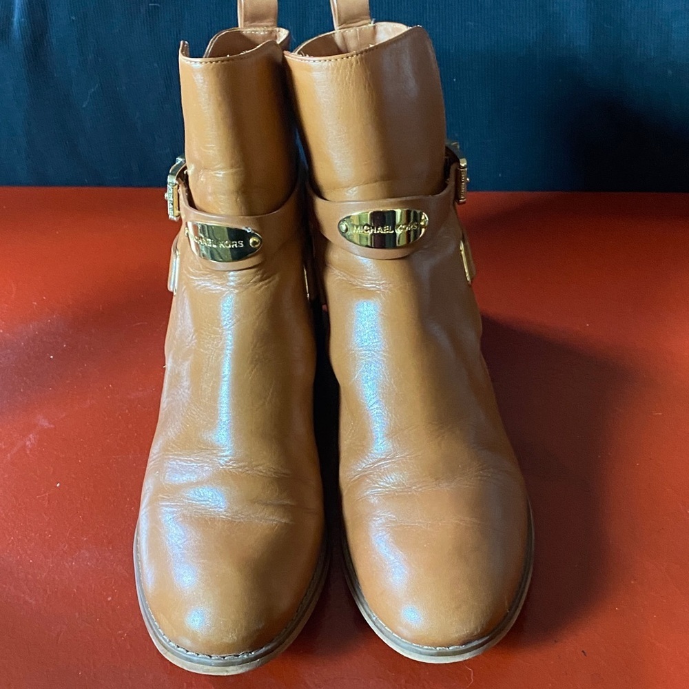 Michael Kors Brown Leather Ankle Booties